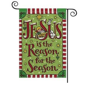Jesus Is The Reason For The Season Winter Christmas Garden Flag